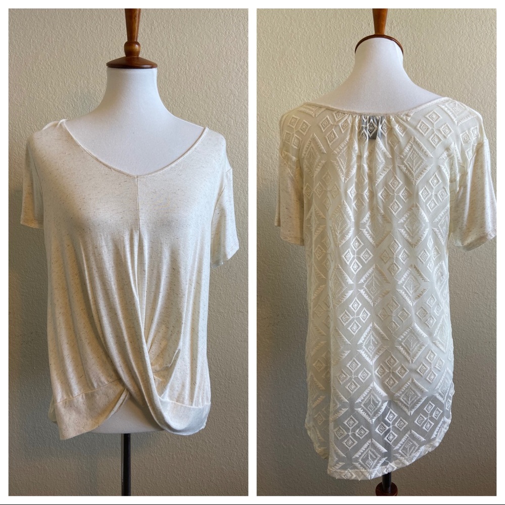 ❤️ NWOT Bobeau Hi-Low Lacy Sheer Back